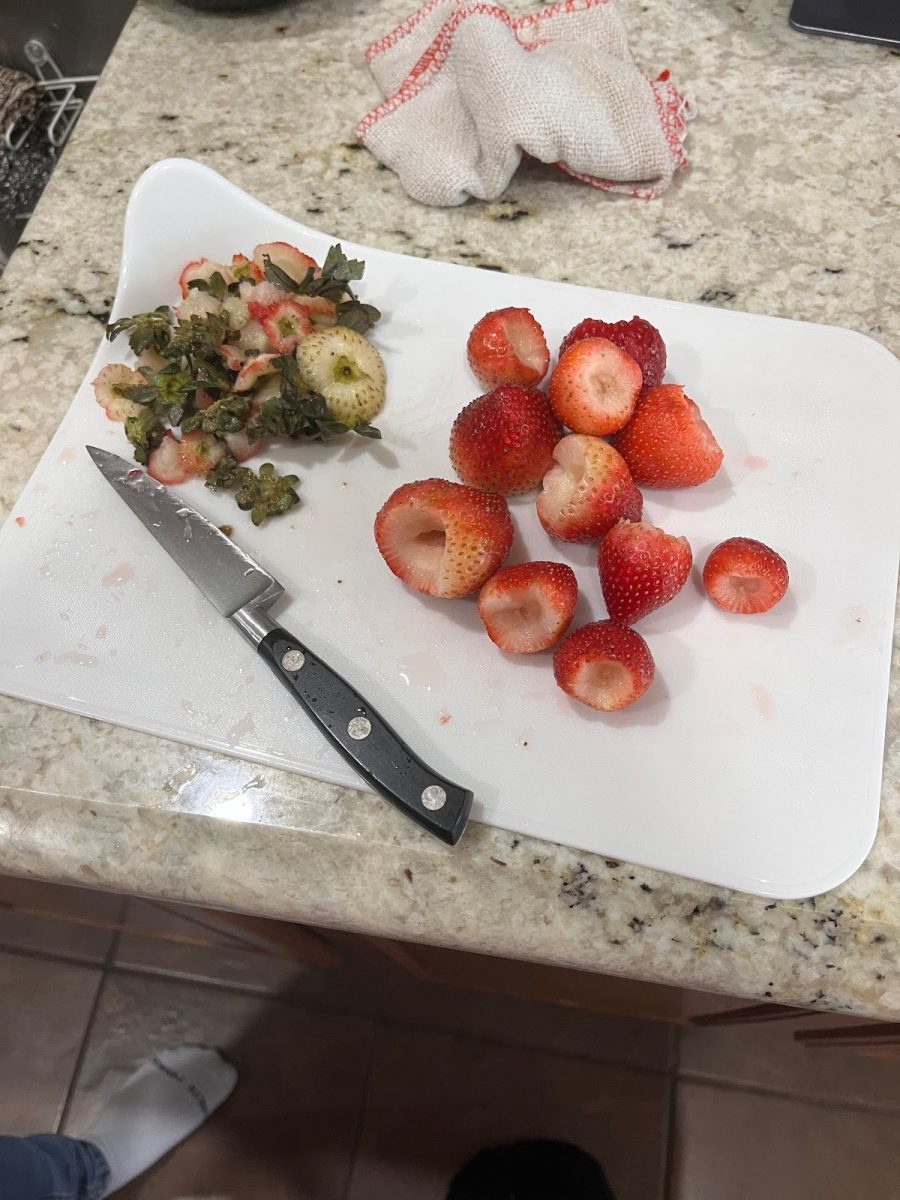 Step 1. Prep strawberries. 