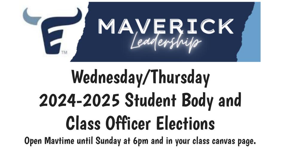 Voting opens for 2024-2025 Maverick Leadership student office positions