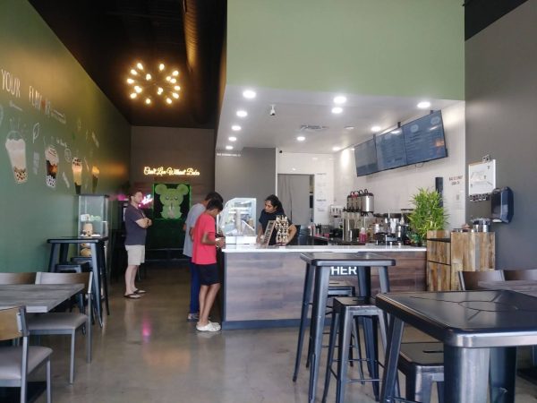 Customers place their order at Boba Bros, a Vietnamese boba shop.