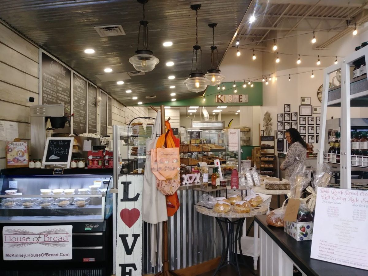 House of Bread customers look around at the bakery’s options to decide what to purchase. 