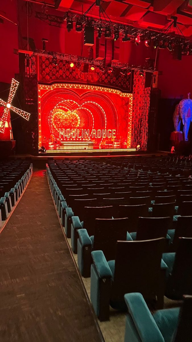 Entering the Moulin Rouge performing Music Hall at Fair Park.