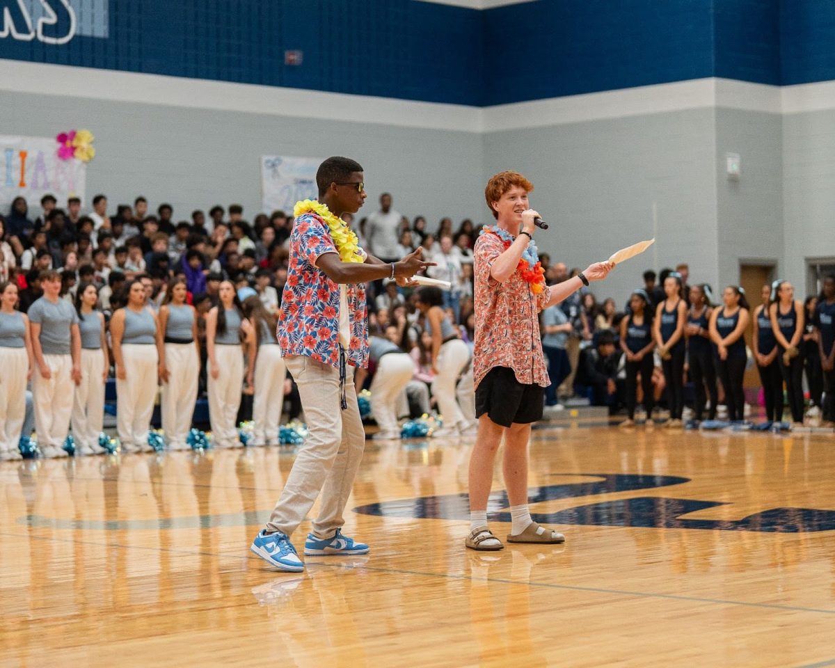 Will Webster, 11, and Cameron Johnson, 11, entertain onlookers with pizazz and high energy.