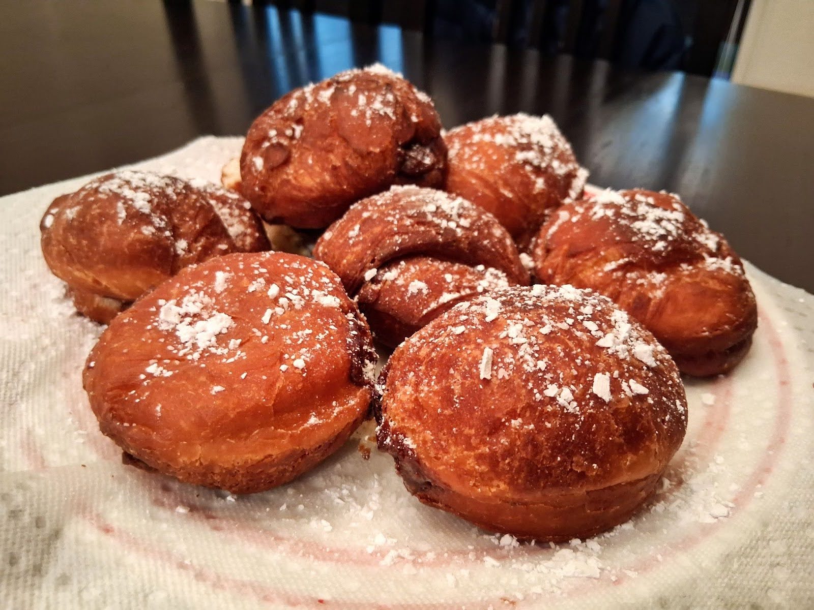 Sufganiyot are fried doughnuts made during Hanukkah to celebrate oil.