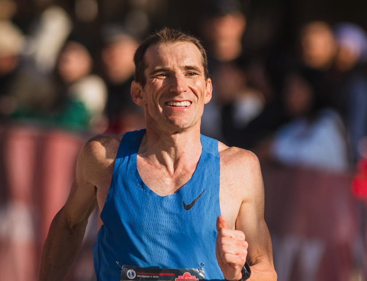 Robert Landauer finishes fourth in the San Antonio Marathon