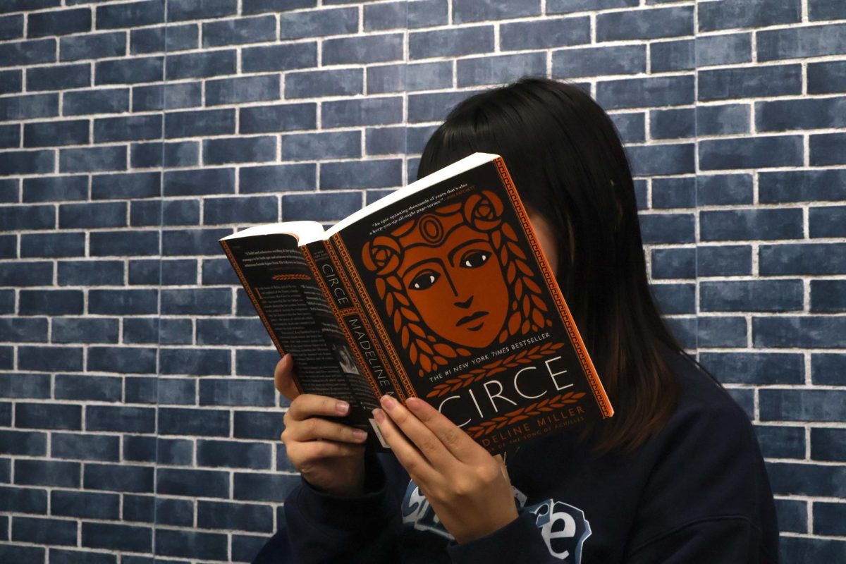 Pakapon Gibbons (11) reading the acclaimed novel “Circe.”
