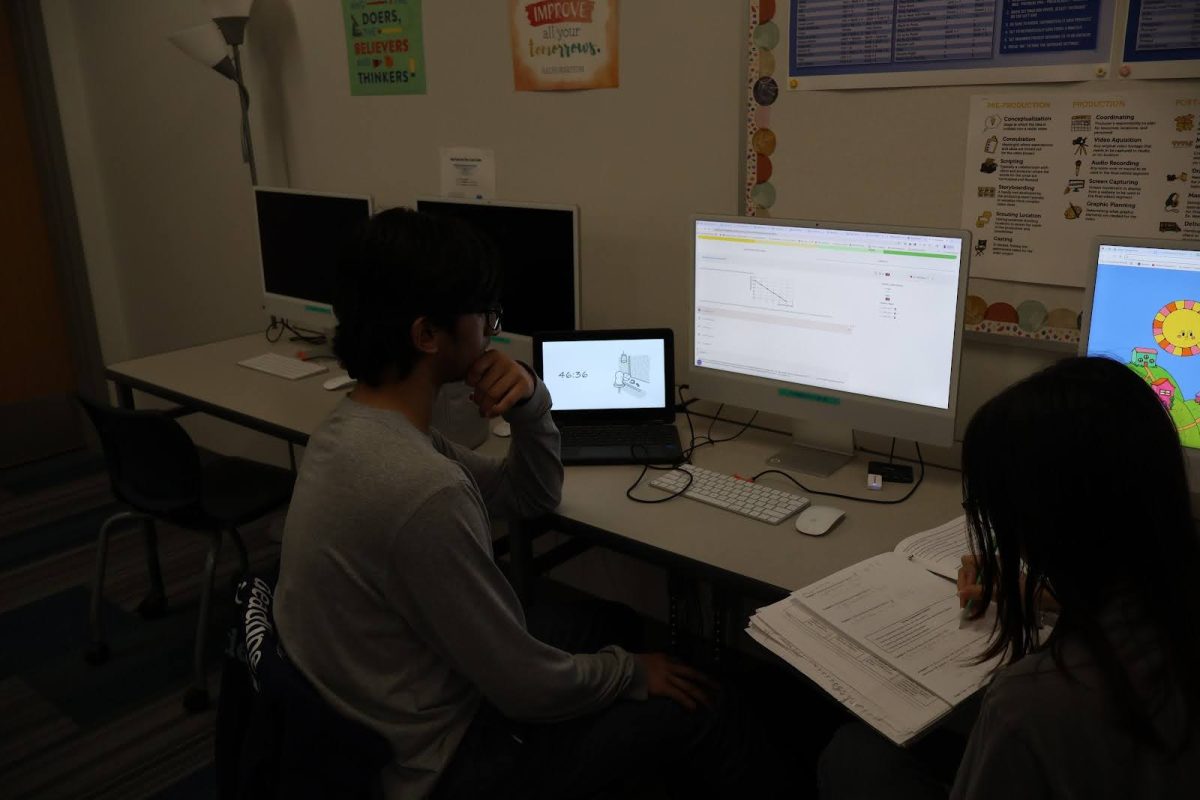 Muhammed Khurram, 12, starts preparing productively for his AP exam (Emily Clemens).
