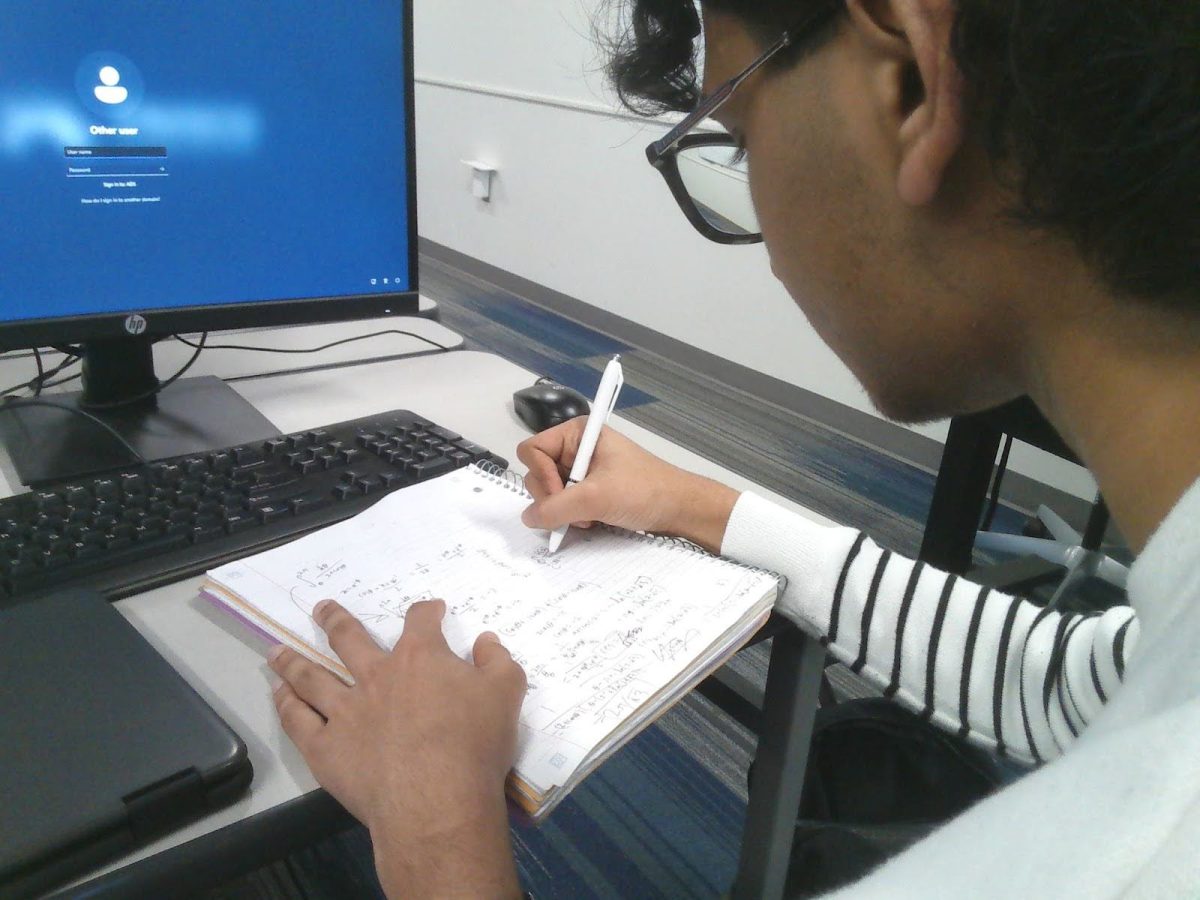 Arnav Mittal, 10, doing practice for the competition. 
