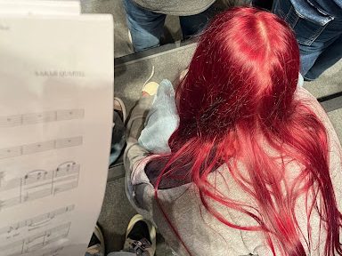 My hair freshly dyed in 2024 (Georgia Bell).