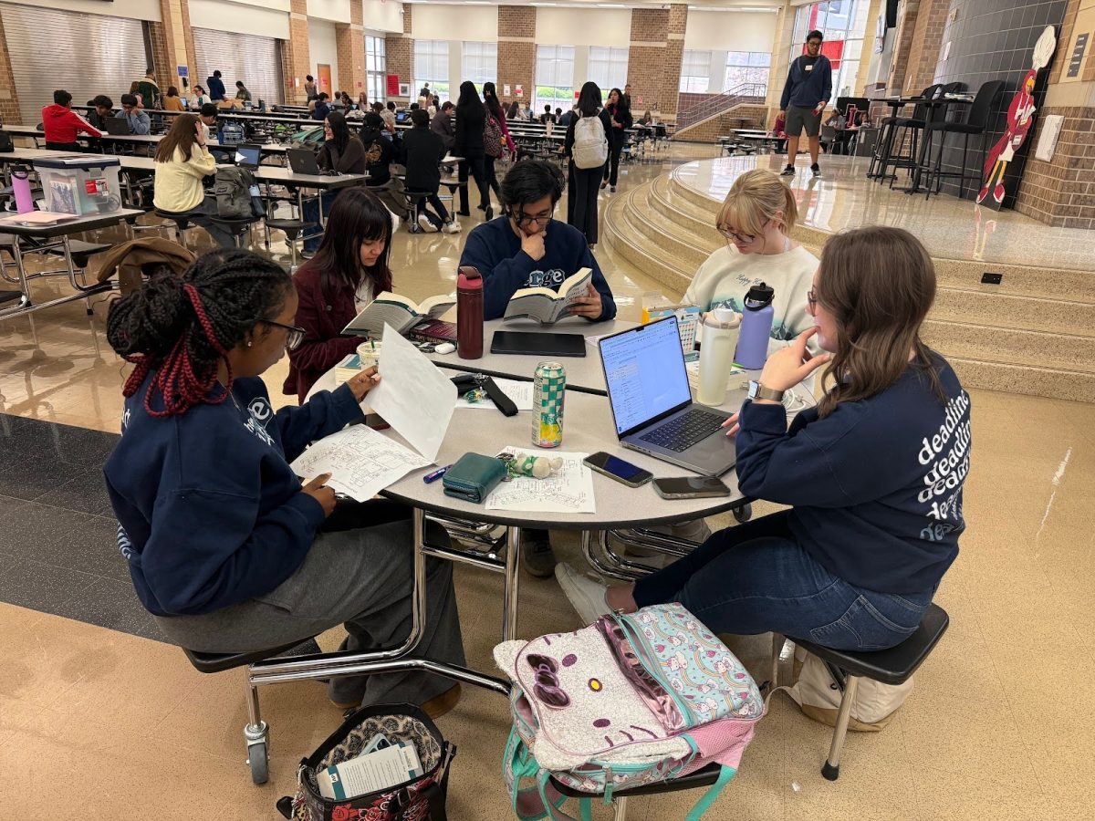 The Charge works diligently in preparing for writing events (Emily Clemens).
